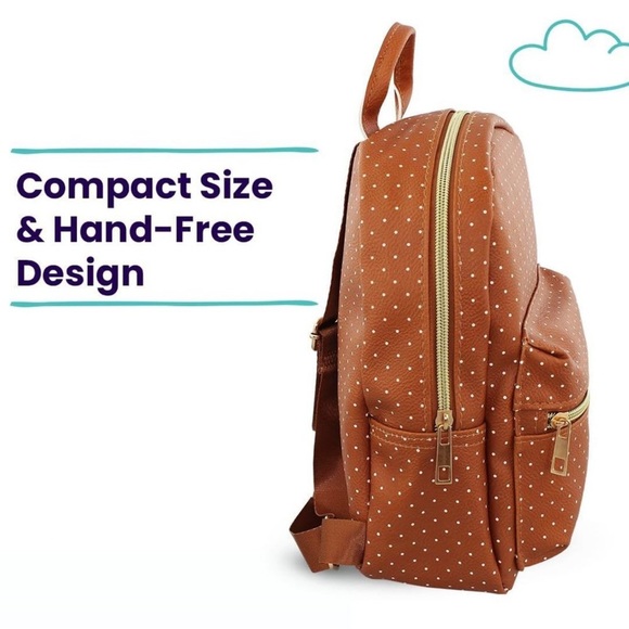 Disney Minnie Mouse with Polka Dots Mini PU Leather Backpack - NWT - Picture 4 of 7